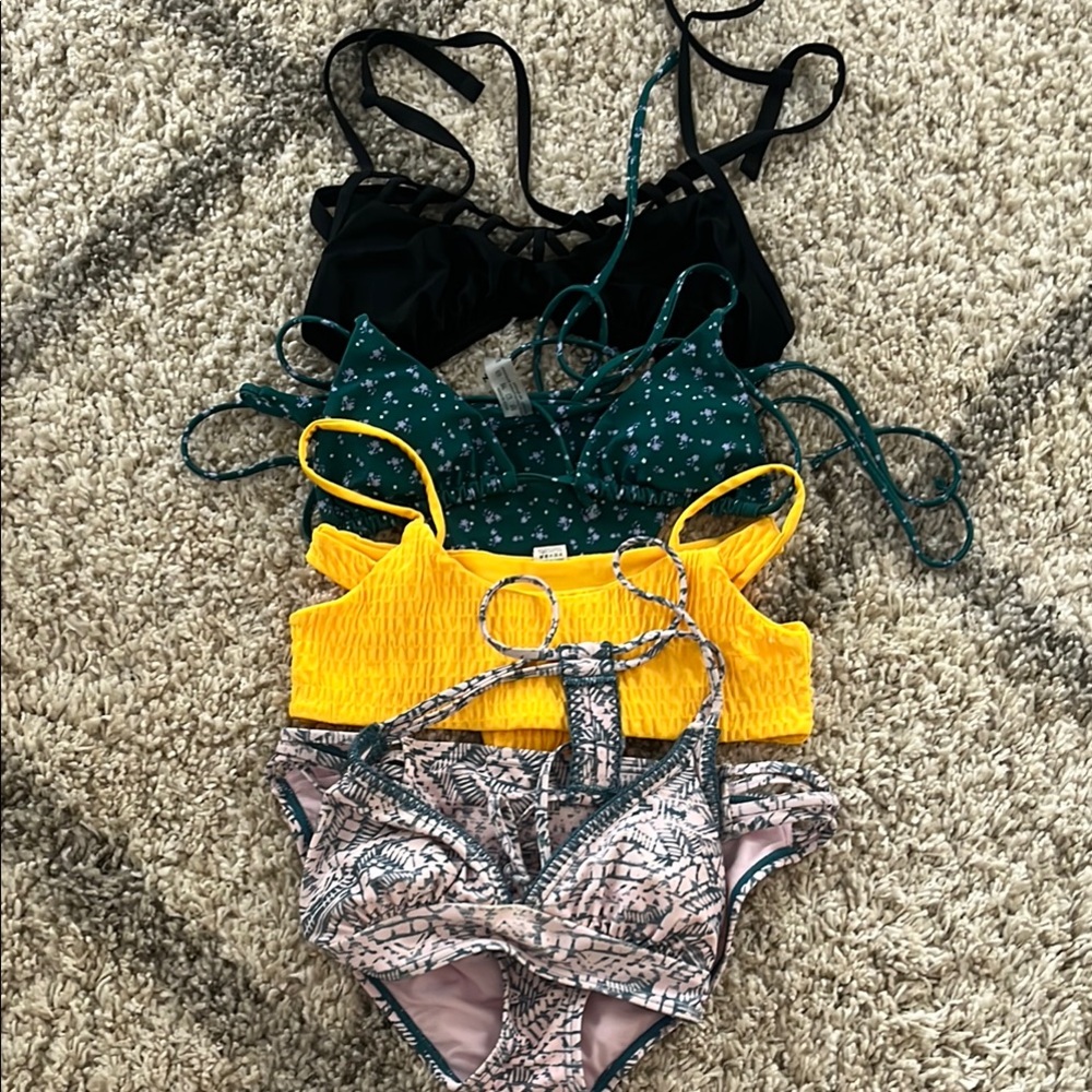SHEIN and Target Black, Green, Yellow, and Pink Bikinis